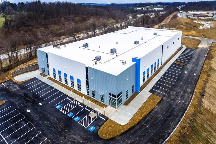 Hennecke GROUP’s new North American headquarters in Bridgeville, Penn., just before finishing touches were added in February.
